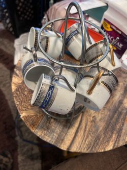 Coffee cups and plates