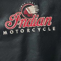 Authentic Black Leather Indian MC Vest