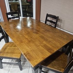 Farmhouse Solid Wood Table and Chairs
