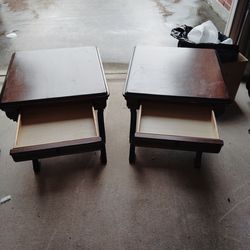 Two corner lamp tables $40.00
