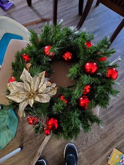Christmas wreath- lights up