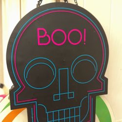 Halloween Trick or Treat Bag w/ light up Skull NWT