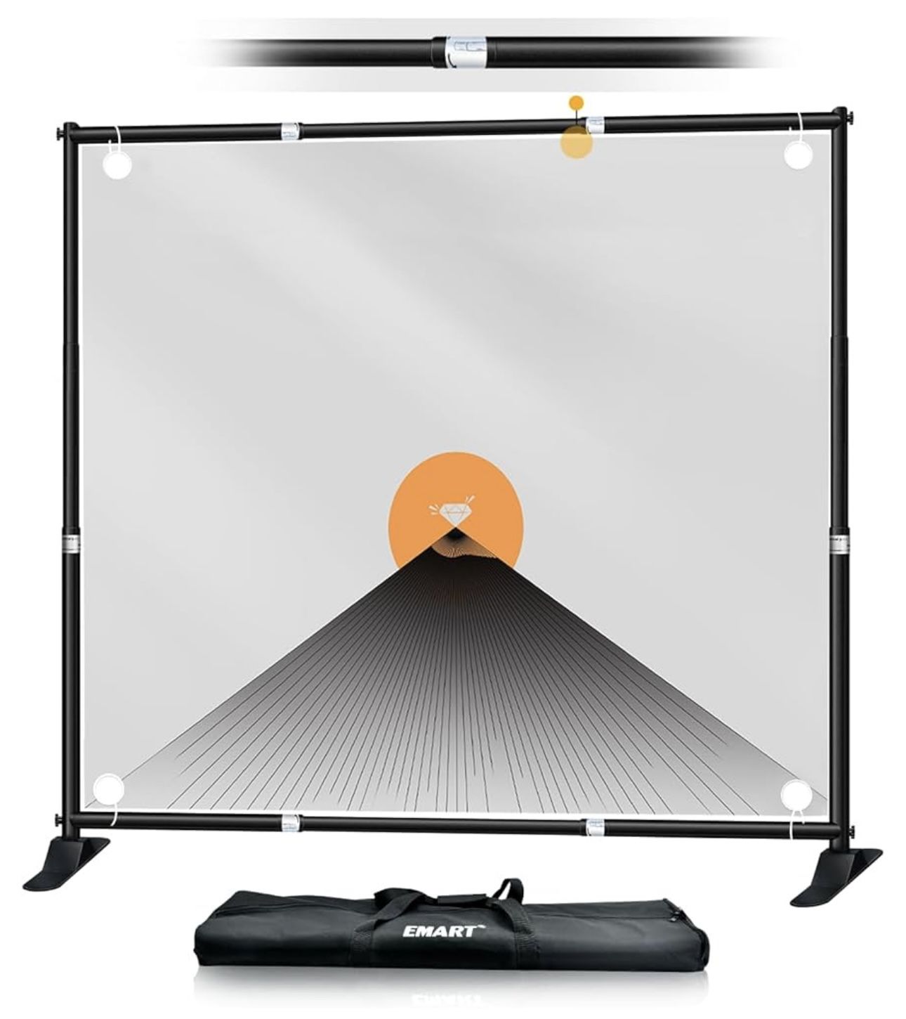 EMART Banner Stand, 10x10 ft Heavy Duty Adjustable Step and Repeat Backdrop Stand Kit $50 Brand New 