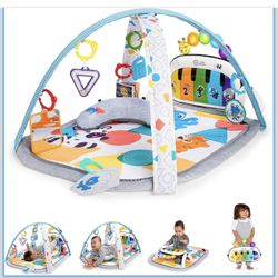 Baby Einstein 4-in-1 Kickin' Tunes Music and Language Play Gym and Piano Tummy Time Activity Mat
