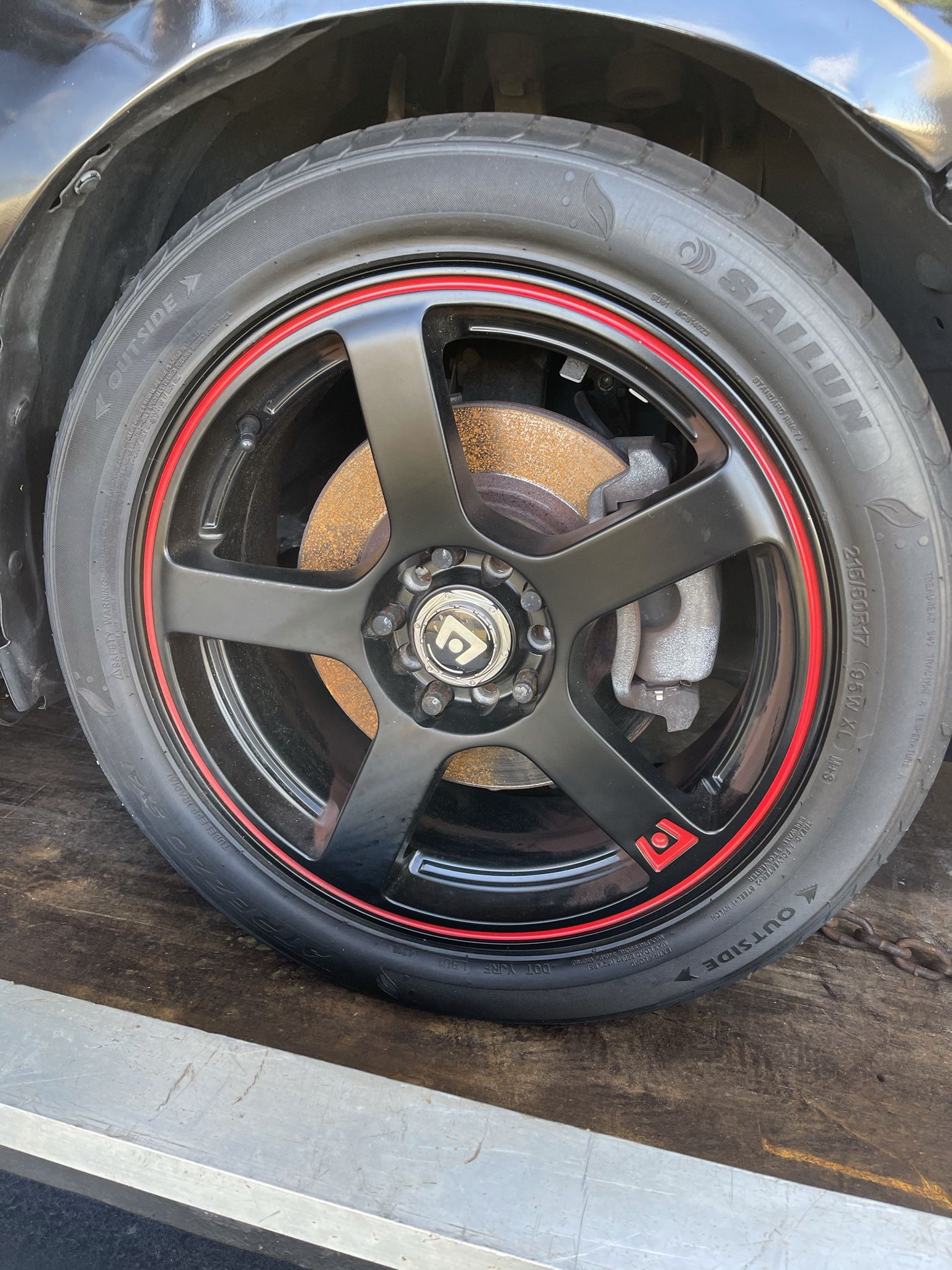 17 Inch Motegi Race Rims 5 Lug Universal Bolt pattern