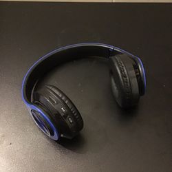 Blue Wireless Headphones 