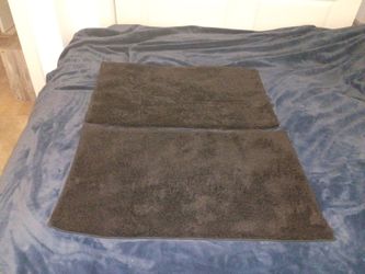 MIULEE Black Soft Bathroom Rugs Set 2 Piece Soft