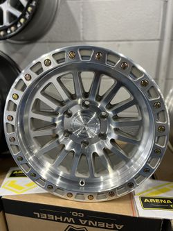 17”x9” BRIGHT MACHINED ZINC BOLTS ARENA WHEELS FOR SALE!!!!!