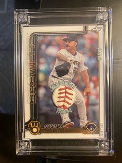 2025 Topps Nestor Cortes Game Used Ball Relic 01/39 Brewers SSP -1st of Series #