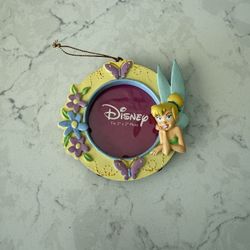 Tinker Bell Small Miniature Ornament Picture Frame Disney 2" x 2" Photo Round