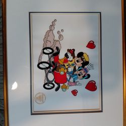 limited edition sericel of Mickey and Minnie Mouse