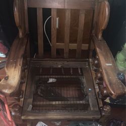 Antique Solid Wood Rocking Chair 