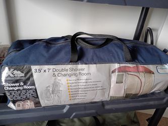 Xtreme brand 3.5 x 7 double shower and changing room.