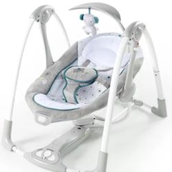 Ingenuity ConvertMe 2-in-1 Compact Portable Baby Swing 2 Infant Seat - Nash