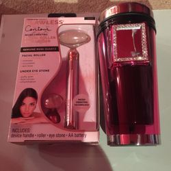 A Gift Set Mary Kay Mirror Tumbler & New Flawless Facial Roller