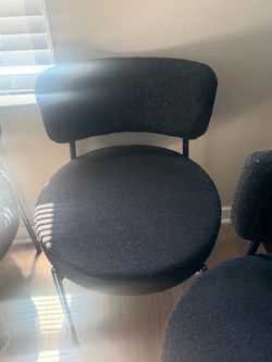 Set of 4 boucle dining chairs