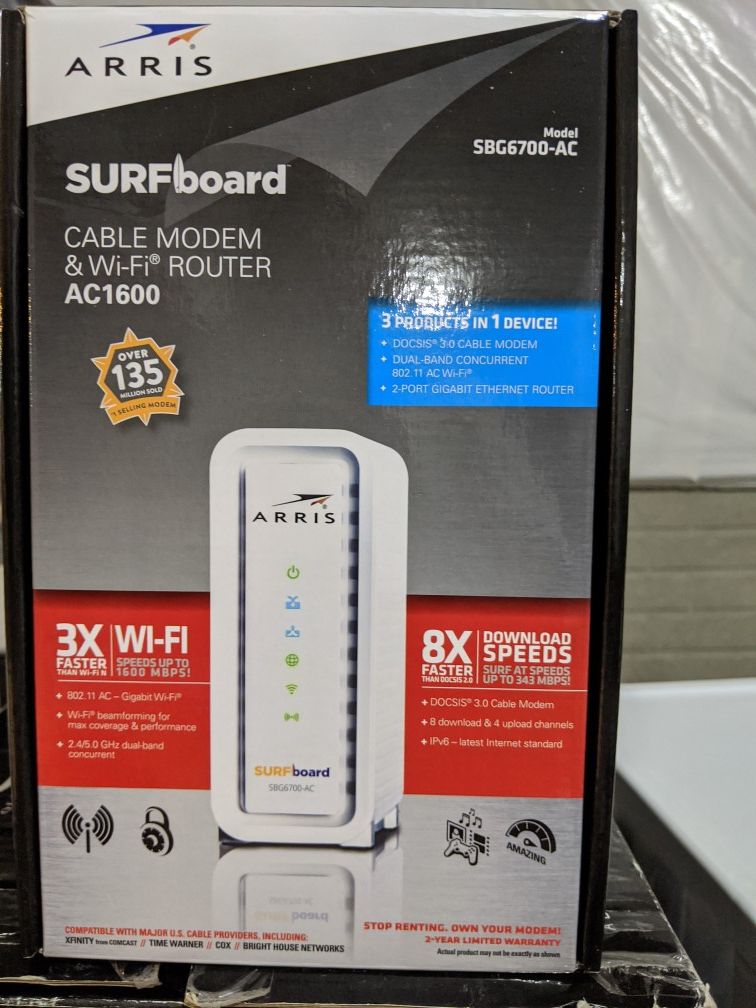 SURFboard Cable Modem / AC1600 Router Combo device