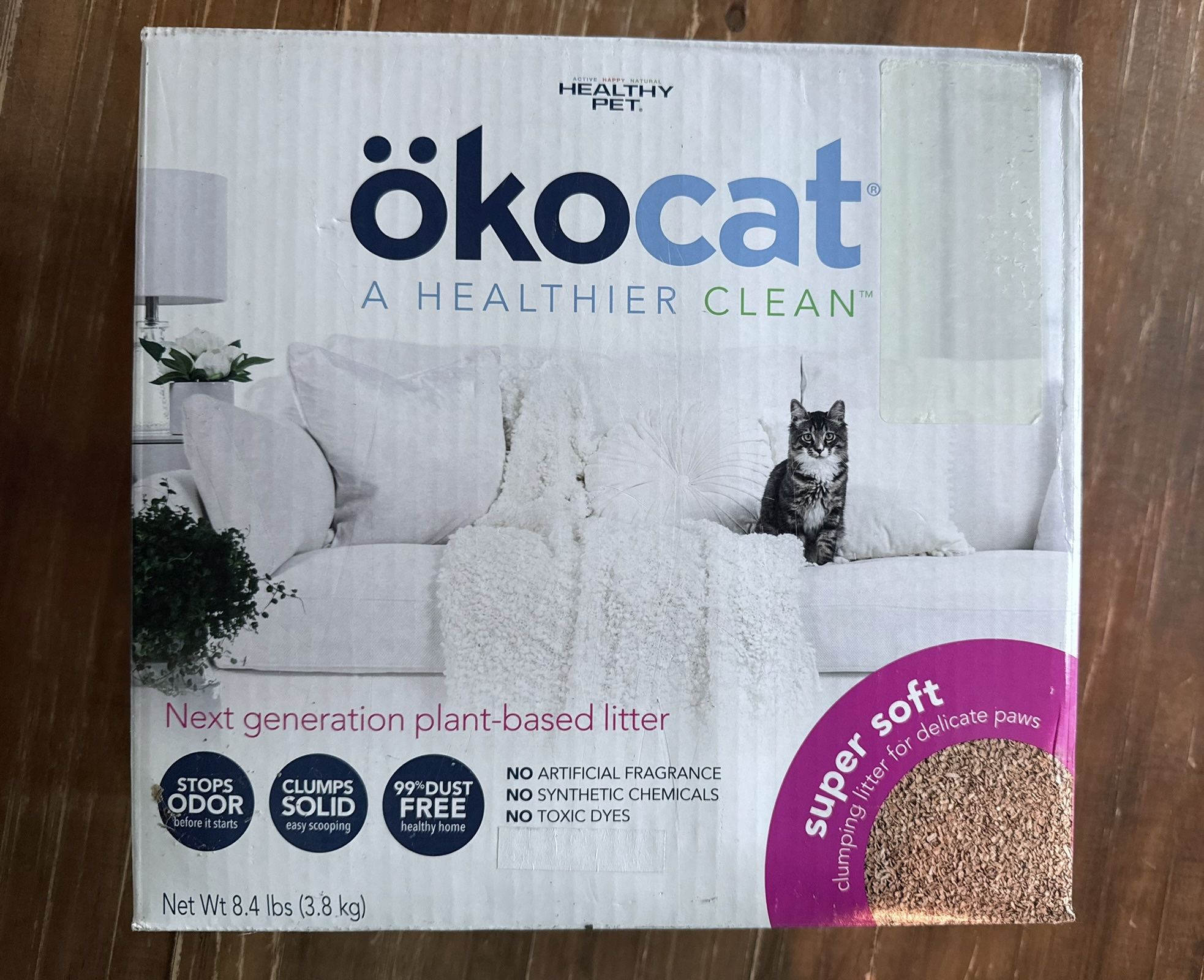 ökocat Super Soft Wood Clumping Cat Litter Unscented 8.4 Dust Free All Cats New