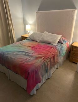 Queen Mattress boxspring frame and headboard