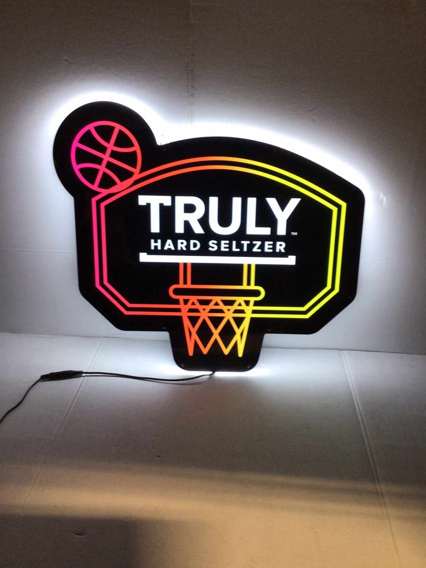 Truly Hard Seltzer Basketball Logo Bar Sign