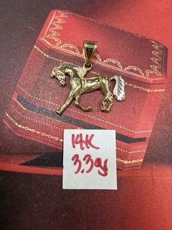 14K Solid Gold Pendant For Wedding 3.3Gr 