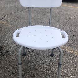 Shower Chair Plastic Senior Bathing Home Health Aid Adjustable Height