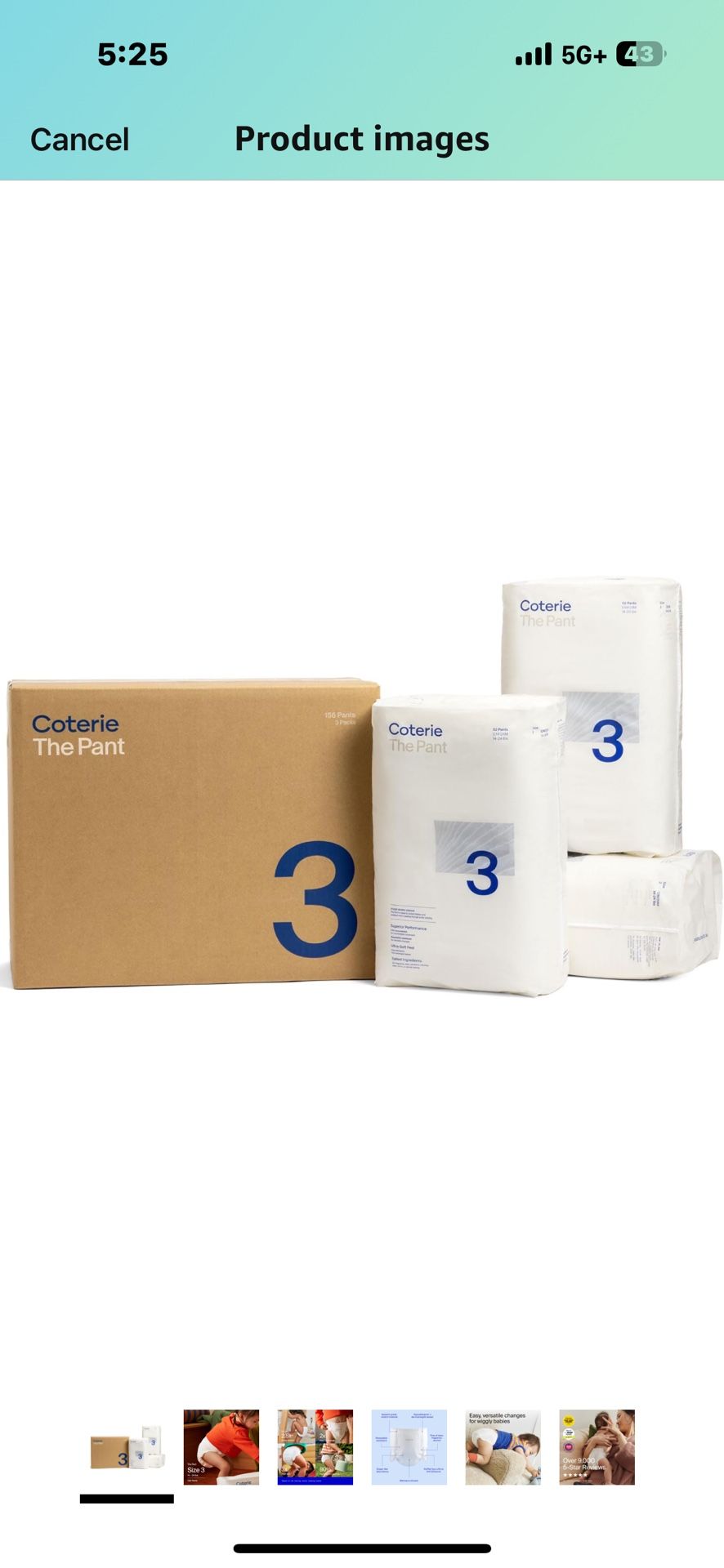 Coterie The Pant Pull On Diaper, Size 3 (14-24 lbs) 156 count, Absorbent Diaper for Active Babies, Hypoallergenic Designed for Sensitive Skin, Clean I