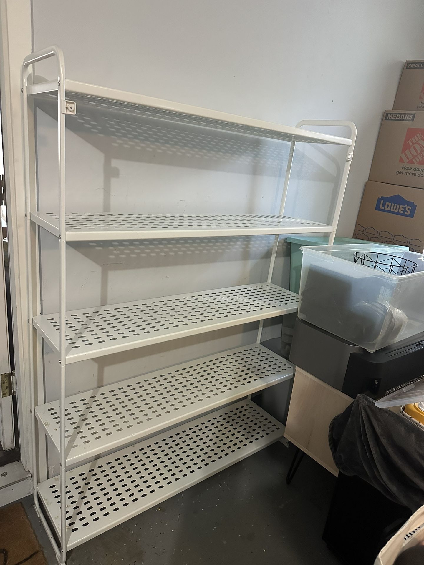 White Storage Shelf Unit