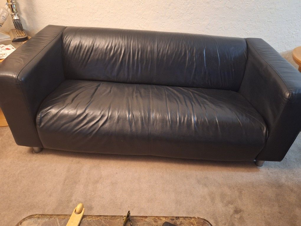 Black Leather Sofa