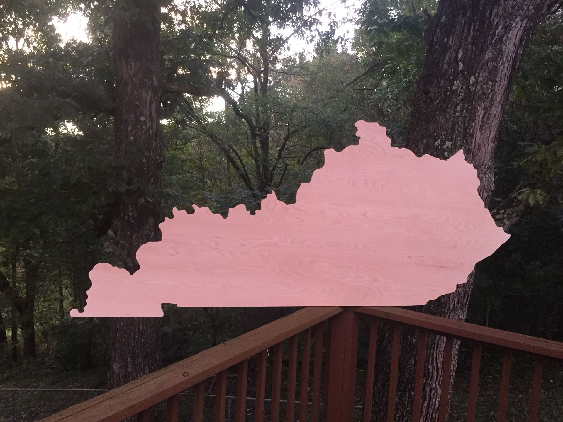 8’ long birch KY state sign cutout