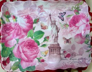 Valentine’s Roses Cottage Coquette Melamine Plates