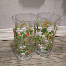 Glasses With Christmas Decoration 