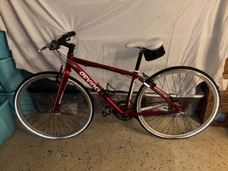 Devinci Amsterdam Hybrid Bike Mens Red 700C 27spd V-Brake Aluminum Carbon Fork