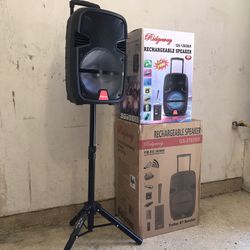 Speaker System - Microphone & Stand Included 