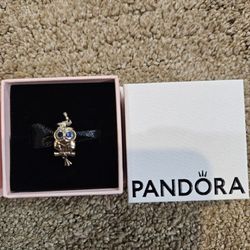 IN BOX NEVER BEEN WORN! PANDORA Wise Owl Graduation Charm