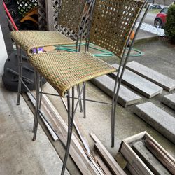 Bar Chairs 🪑 metal /wicker