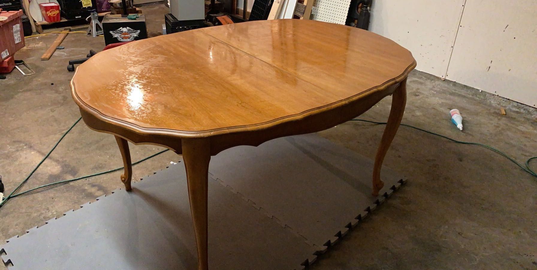 Solid wooden table