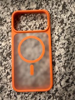 Orange MagSafe iPhone 17 pro maxCase Clear Back