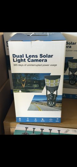 Outdoor Large PTZ Security Cameras Dual Cameras WITH POWERFUL SOLAR LED lights
