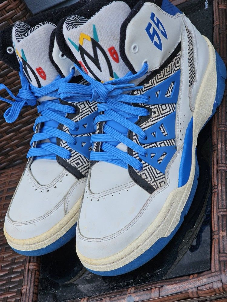 Adidas Dikembe Mutombo White Blue Black Basketball Shoes  display picture 1