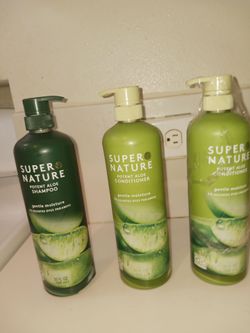 Super Nature Potent Aloe Gentle Moisture Shampoo(30oz) and Conditioner(30oz)