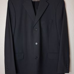 Brooks Brothers Stretch Gray Charcoal Sport Coat Suit Jacket Blazer 43L 97% Wool