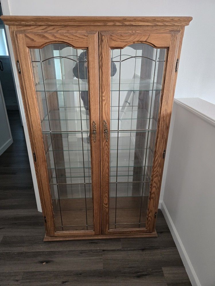 Lighted Glass Curio Cabinet 