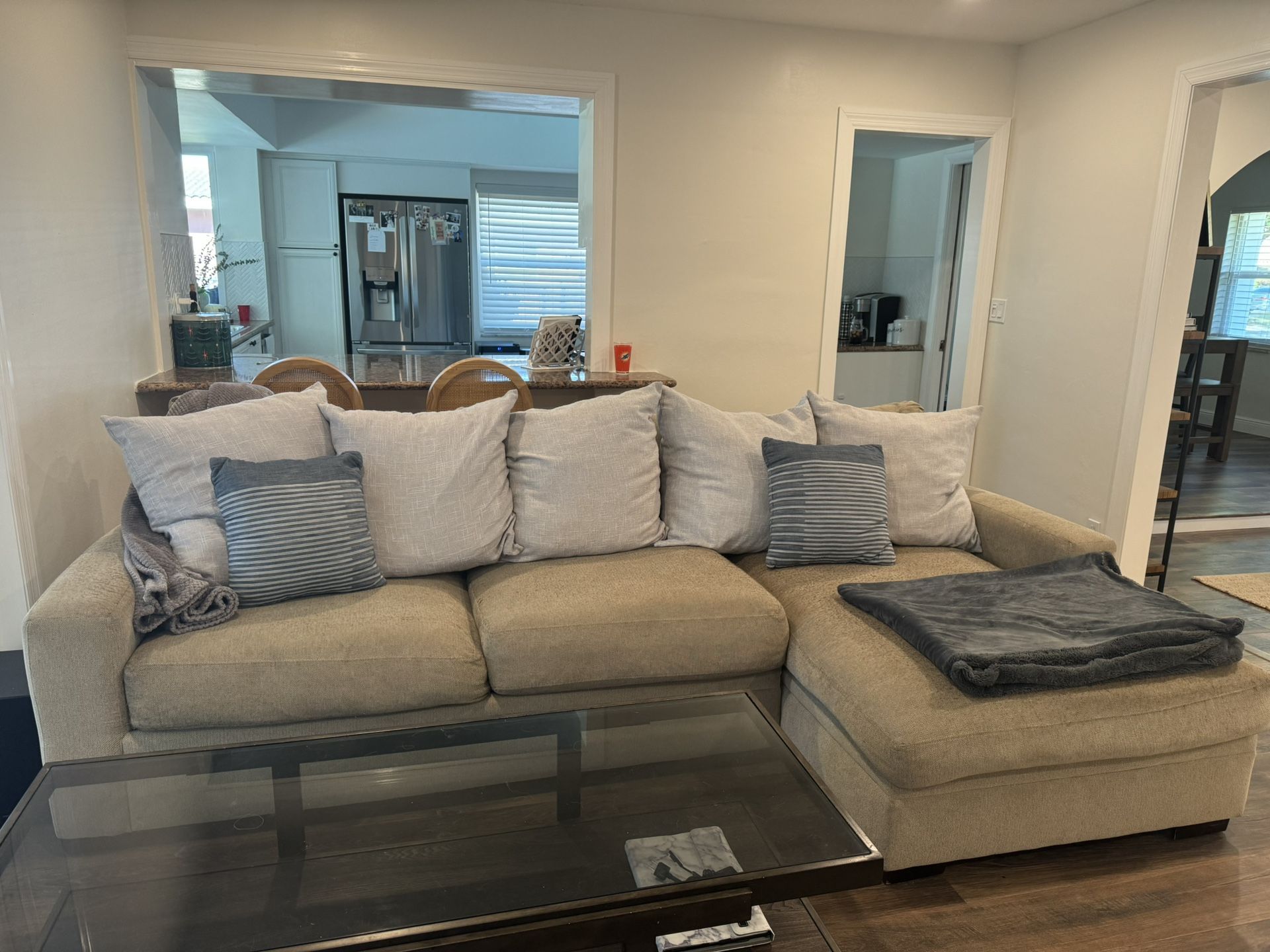 three-piece sectional sofa