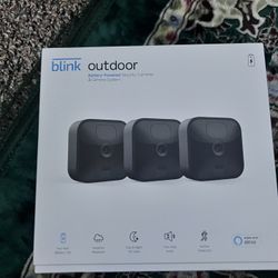 Blink Outdoor - wireless, weather-resistant HD security camera, two-year battery life, motion detection, set up in minutes – 3 camera kit