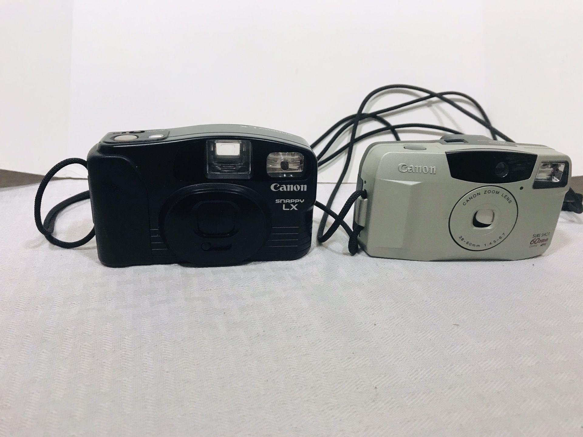 Canon Sure shot 60 & Canon Snappy LX 35mm Point & Shoot Film Camera