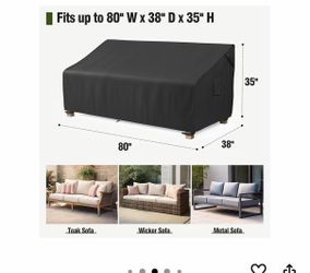 Outdoor couch cover up to 80” wide