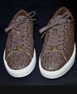 Michael Kors sG-101 Signature Monogram sneaker (Brown/Gold) - Size 7