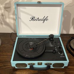 cute portable record played - 3 speed