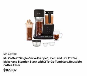 Mr. Coffee Frappe  Iced and Hot Coffee Maker and Blender